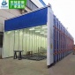 廠家供應華恩鋼結構達標移動伸縮房電自動軌道家具廠**型打磨房軌道式噴漆房 伸縮房成套設備