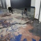 北京鴻德四方籃球場丙烯酸地面 室內硅pu球場改 車庫坡道**地坪pvc防靜電地坪漆 耐磨防腐地坪漆