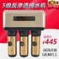 A6同款家用純水機 5級過濾純水RO機 廚下柜櫥土豪金凈水機過濾器